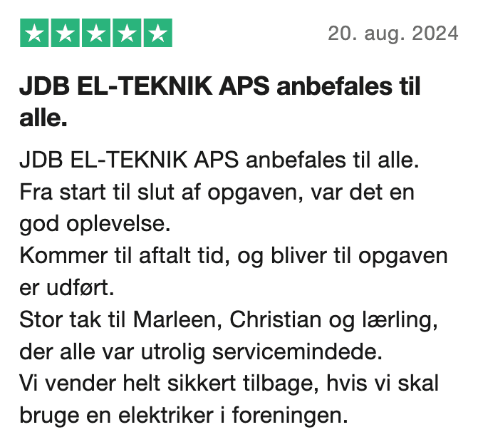 anmeldelse fra trustpilot
