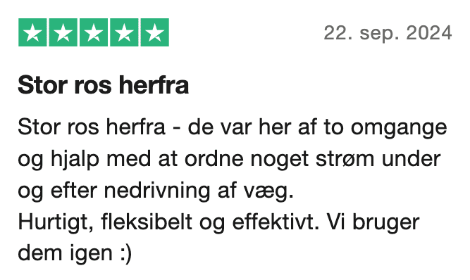 anmeldelse fra trustpilot