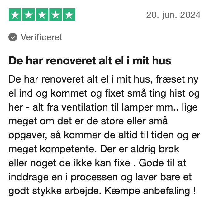 anmeldelse fra trustpilot